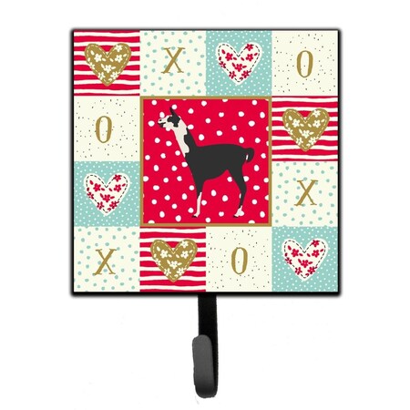 Carolines Treasures 4.25 x 1 x 7 in. Llama Q Ara Love Leash or Key Holder CK5345SH4